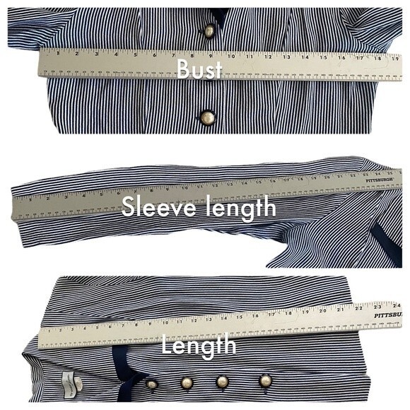 Breakin' Loose VINTAGE matching jacket pant suit NAVY Striped sz 11/12 SMALL - Picture 4 of 15